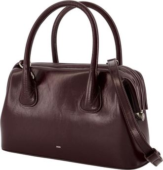 Osoi Womens Boat Brot Handbag - Osoi Leather Bordeaux Burgundy Cowhide Bags Handbags-Purses