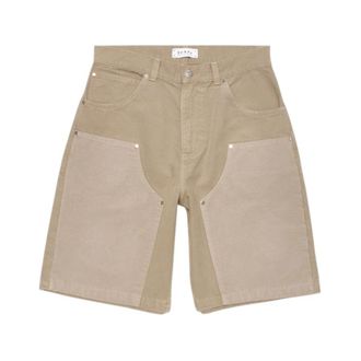 Edwin Double Knee Worker Short - Heren - Korte Broeken - Beige - W34 - Katoen - Korte Broeken