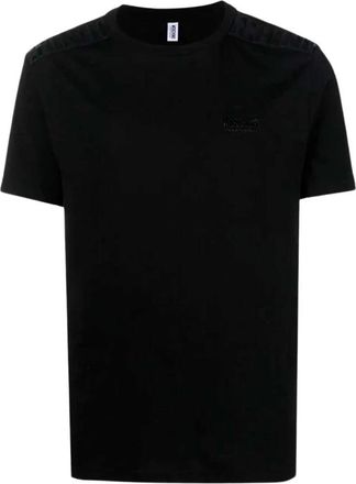 Moschino Logo ge&euml;mbosseerd T-shirt - Zwart - Heren - T-shirts - Zwart - XS - Katoen - Tops