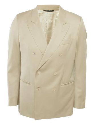 Dolce & Gabbana Wollen blazer met dubbele rij knopen - Beige