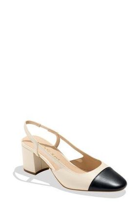 Jack Rogers Summer Cap Toe Slingback Sandal in Ivory/Black at Nordstrom Rack, Size 7.5