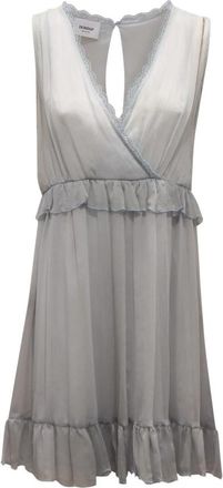 Dondup A890 Silk Dress - Dames - Korte kleedjes - Grijs - L - Kleedjes