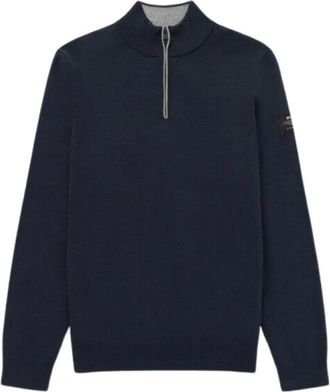 Ecoalf Larch Sweater - Heren - Coltruien - Blauw - XL - Wol - Truien & Vesten