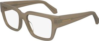 Ferragamo Brillenmonturen - unisex - Brillen - Geel - 53 MM - Accessoires