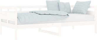 vidaXL Sofá cama sin colchón madera maciza de pino blanco 90x200 cm Vidaxl