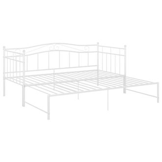 Berkfield Home Pull-out Sofa Bed Frame White Metal 90x200 cm