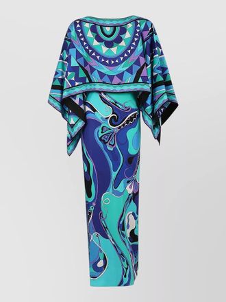 Pucci boat neck maxi dress geometric print