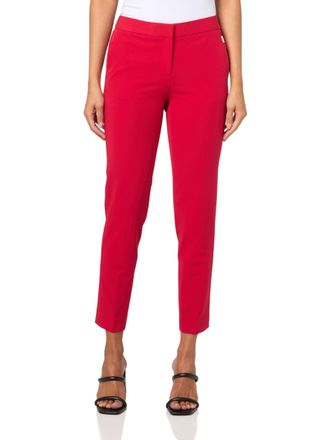 Tommy Hilfiger Womens Sloane Ankle Trouser Suit Pant, Scarlet, 14