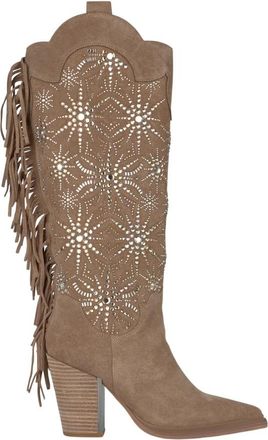 Alma En Pena Star Rhinestone Boot - Dames - Cowboylaarzen - Beige - 38 EU - Schoenen
