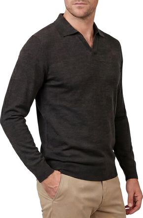 Profuomo polo lange mouw Profuomo bruin