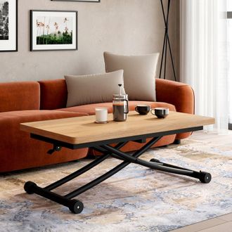 IDMarket Idmarket - Mesa De Centro De Dise&ntilde;o Industrial Urbana Que Se Convierte En Mesa De Comedor