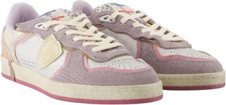 Philippe Model Womens Multicolor Patchwork Goatskin Sneaker