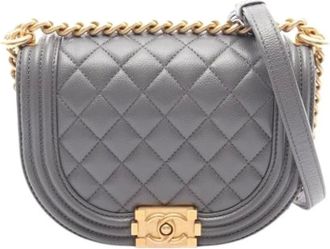 Chanel Pre-owned Boy Shoulder Bag - - Pre-owned - Donna - Grigio - ONE SIZE