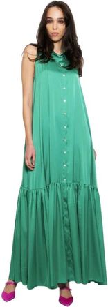 Aniye By Kleedjes, Dames, Groen, S, Polyester, Shirt Dress