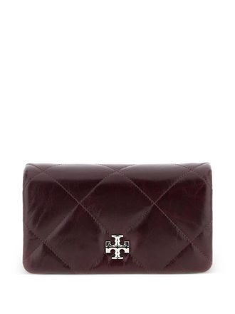Tory Burch Kira Diamond leather cross body bag - women - Bos Taurus/Fabric - One Size - Red