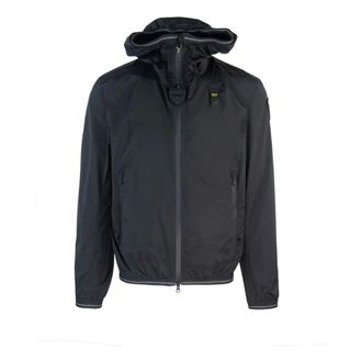 Blauer Light Jackets, male, Black, Size: M Farrin Zip-up Hooded Jacket