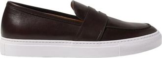 Scarosso Handgemaakte Penny Loafer Platform Sneakers - Heren - Sneakers - Bruin - 43 1/2 EU - Leer - Schoenen