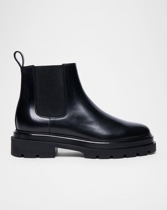 Santoni Forestlow Leather Chelsea Booties
