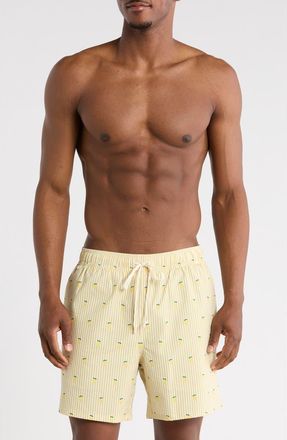 Rainforest Lemon Seersucker Swim Trunks in Cocoon Combo at Nordstrom Rack, Size X-Large