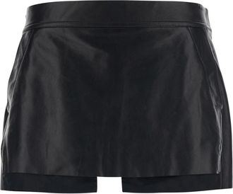Rick Owens Fog Miniskirt - Dames - Bermuda - Zwart - M - Katoen - Korte Broeken