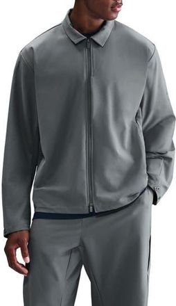 Nike Dri-FIT 24.7 PerfectStretch Zip-Up Shirt Jacket in Smoke Grey/Nano Grey at Nordstrom Rack, Size X-Large
