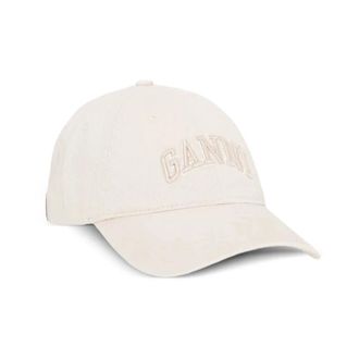 Ganni Accessoires, unisex, Wit, ONE Size, Katoen, Canvas Cap