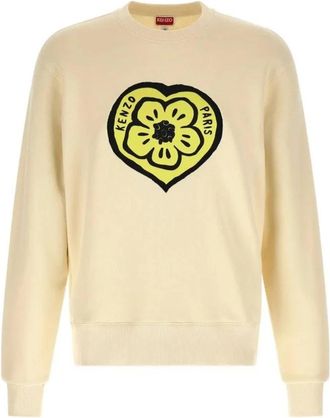 Kenzo Boke Heart Sweatshirt - Heren - Sweatshirts - Beige - XL - Katoen - Hoodies & sweatvesten
