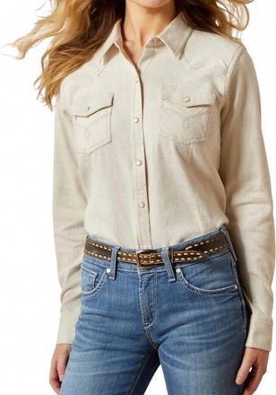 Ariat Womens Western Shirt In Papyrus Cord