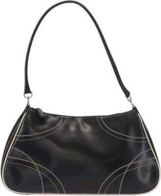 Prada Pre-owned Shoulder Bags, female, Black, Size: ONE SIZE Pre-owned Vintage Leather Shoulder Bag