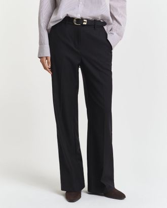 GANT Women Tailored Wool Blend Pants (46) BLACK