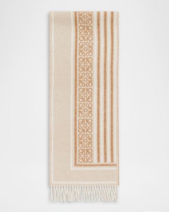 Loewe Anagram Wool and Cashmere Scarf