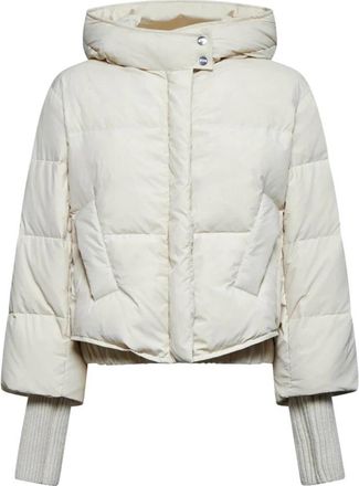 Silvian Heach Korte donsjack met hoge kraag - Dames - Winterjassen - Beige - 2XS - Nylon - Jassen