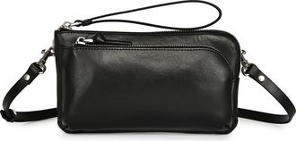 OLD TREND Dahlia Genuine Leather Compact Convertible Crossbody in Black at Nordstrom