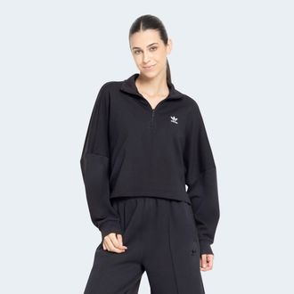 adidas Sweatshirt ADIDAS ORIGINALS ESS SWEATSHIRT, Damen, Gr. XXL, schwarz, Obermaterial: 100% Baumwolle, angesetztes B&uuml;ndchen, Sweatshirts Sweatshirt