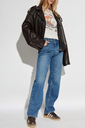 Re/Done T-shirt With Print, Womens, Cream