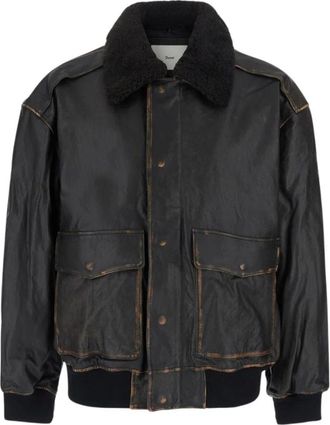 Dunst Drizzler Leren Jas - Heren - Bomber jackets - Zwart - XL - Leer - Jassen