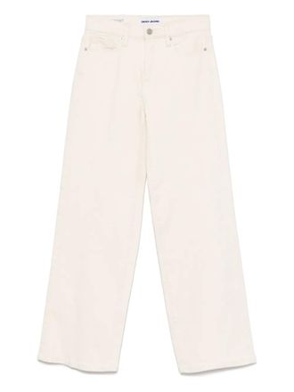 DKNY high-waisted wide jeans - women - Cotton/Elastane - 28 - Neutrals