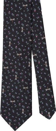 Robert Talbott Robert Dragonfly Ditsy Floral Best of Class Necktie in Navy at Nordstrom