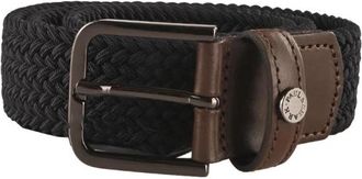Paul & Shark Leren Riem met Bloemmotief - Heren - Riemen - Blauw - 100 CM - Polyester - Accessoires