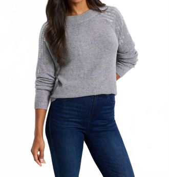 Nic+Zoe Subtle Shine Sweater In Nickel