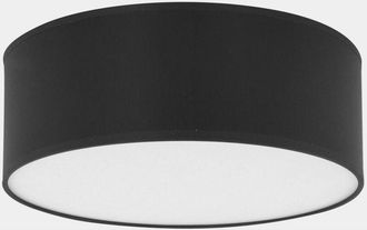 Luminosa Light Designs TK Rondo Lámpara de techo cilíndrica de 45 cm, color negro, 4 bombillas E27