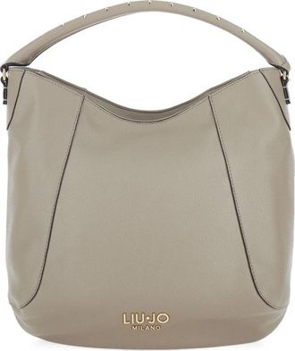 Liu Jo Studded Metalen Logo Schoudertas - Dames - Handtassen - Beige - ONE Size - Tassen