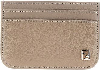 Fendi FF leather card holder Woman One Size