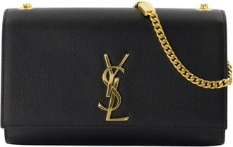 Saint Laurent Tassen, Dames, Zwart, ONE Size, Katoen, Kate Medium Bag