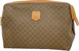 Celine Brown Pvc Pouch (Pre-Owned)