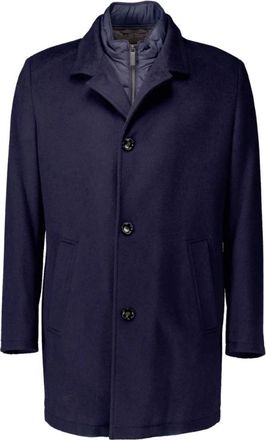 Bugatti Wolmixjas met vest - Heren - Mantel - Blauw - XL - Wol - Jassen