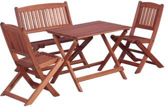 vidaXL 4 Piece Outdoor Dining Set for Children Solid Eucalyptus Wood vidaXL