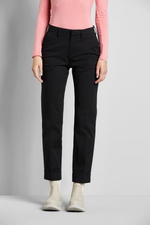 Bugatti Chinohose BUGATTI, Damen, Gr. 36, Normalgr&ouml;ssen, schwarz, 97% Baumwolle, 3% Elasthan, normal, Hosen Chinohose, mit Stretch-Anteil