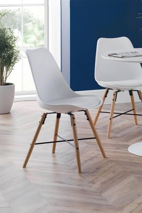 Julian Bowen Kari Plastic Dining Chair (Set of 2) in White