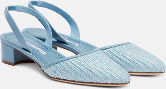 Manolo Blahnik Pumps slingback Raffro in rafia